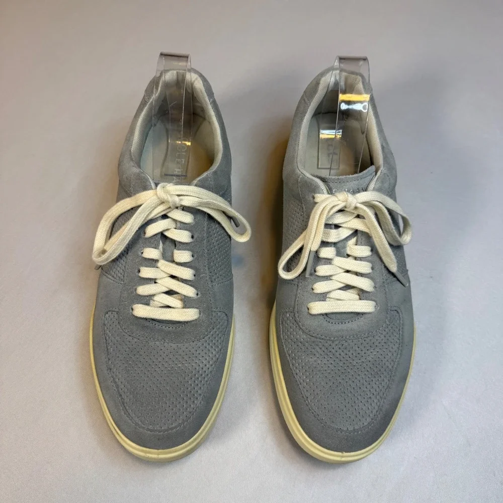 Cole Haan Grand Pro Rally Court Men's 10M Gray Suede Casual Sneakers Shoes EUC